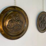 Pair of Italian Art Deco Brass Plate, 1940s