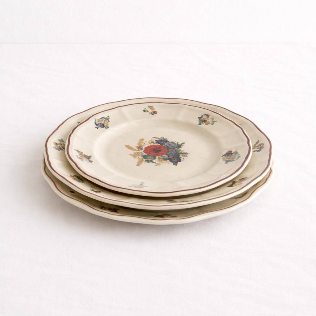 Sarreguemines Agreste model Pair of large serving dishes 33 cm Vi