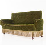 Antique sofa-bed in green colour