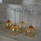 4 antique crystal stem glasses