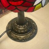 Tiffany style lamp vintage colourful flowers