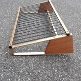 Vintage brass and teak coat rack