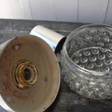 Vintage moulded glass hanging lamp