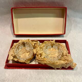 Crystal and silver-plated salt and pepper set