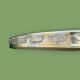 Large antique oval wall mirror in stylized gilt metal, – Hollywood Regency