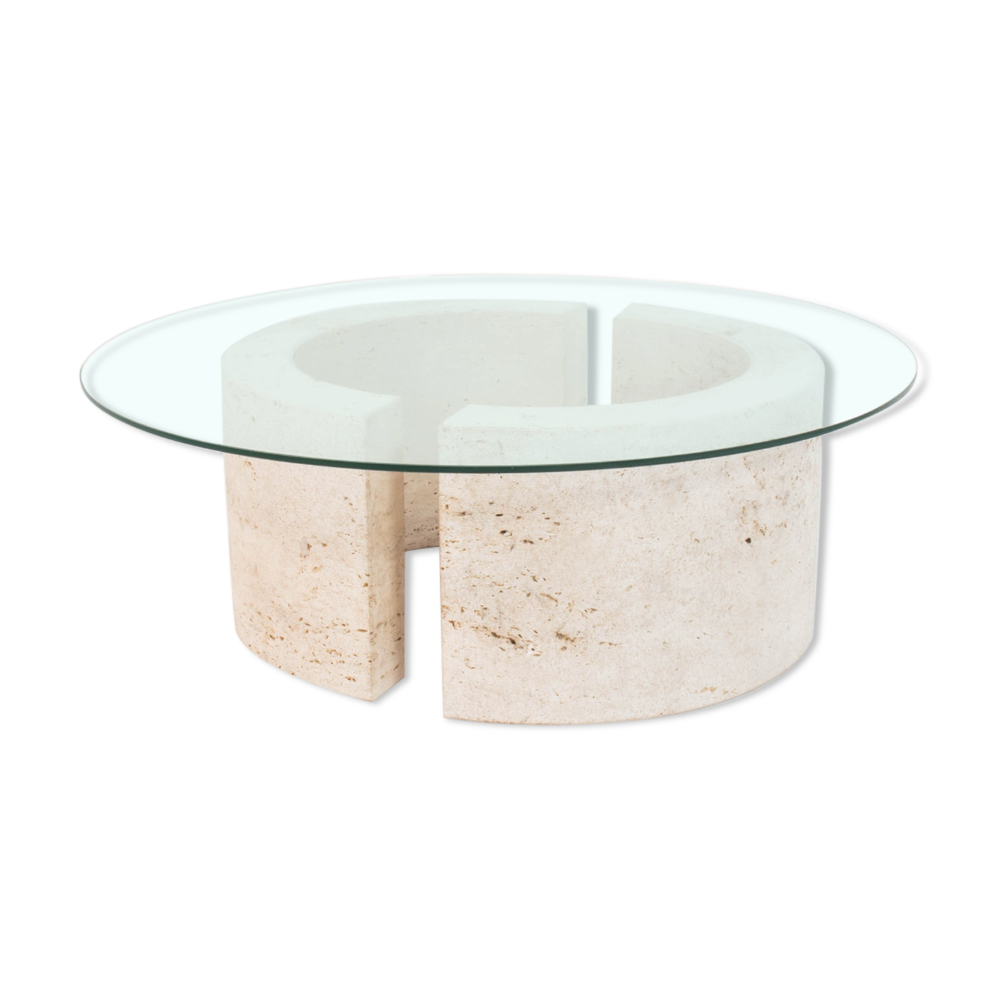 Table basse en travertin italien