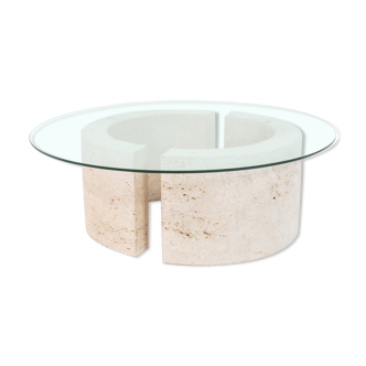 Italian travertine coffee table