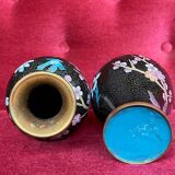 Pair of cloisonné vases.