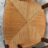 Pair of straw armchairs