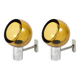 Wall lamps in chromed metal and glass by Archimède Séguso