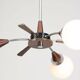Mid-Century Modern Italian Chrome and Opaline Chandelier