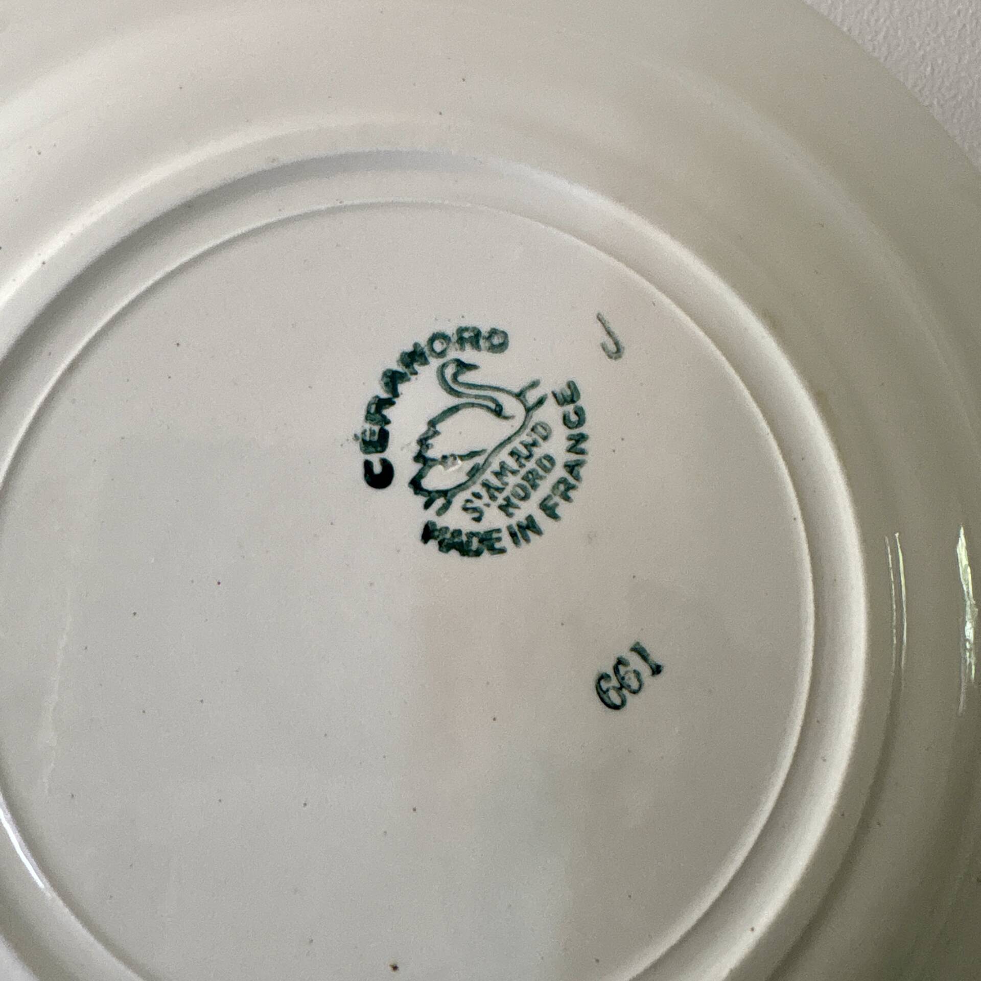 Set of 6 antique deep plates - Saint Amand Céranord