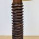 Brutalist folk art lamp 73 cm, turned wood