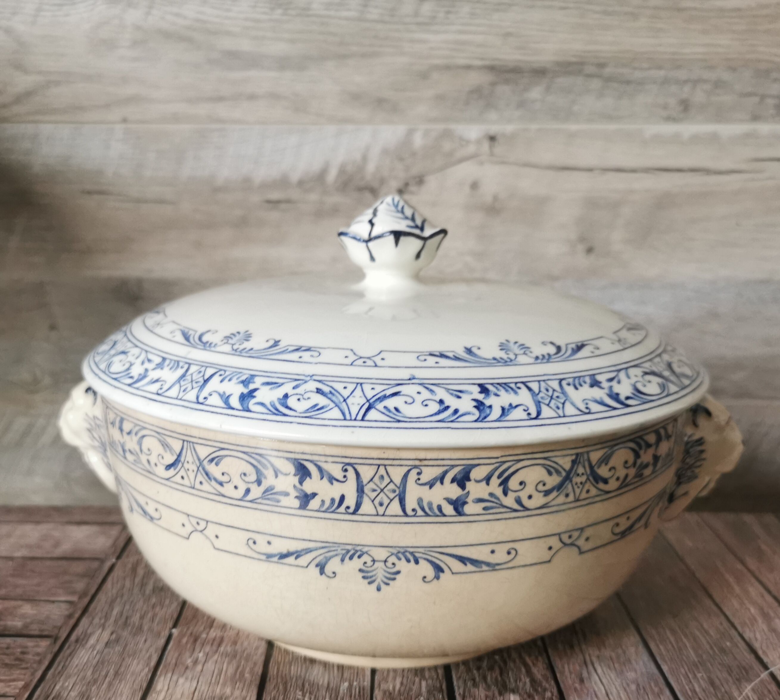 Souptureen heads of Lions Colbert Creil and Montereau