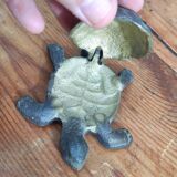 Brass turtle ashtray