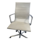 Vintage white leather ICF armchair