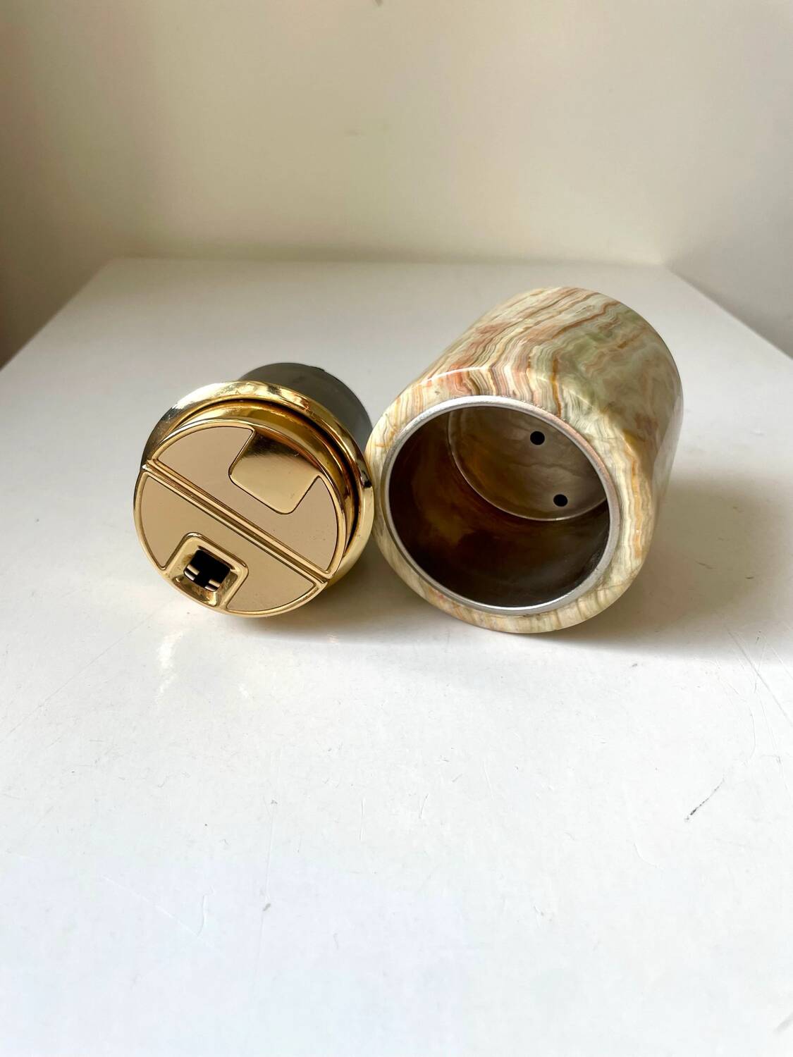 Vintage sarome  japan table lighter in  marble