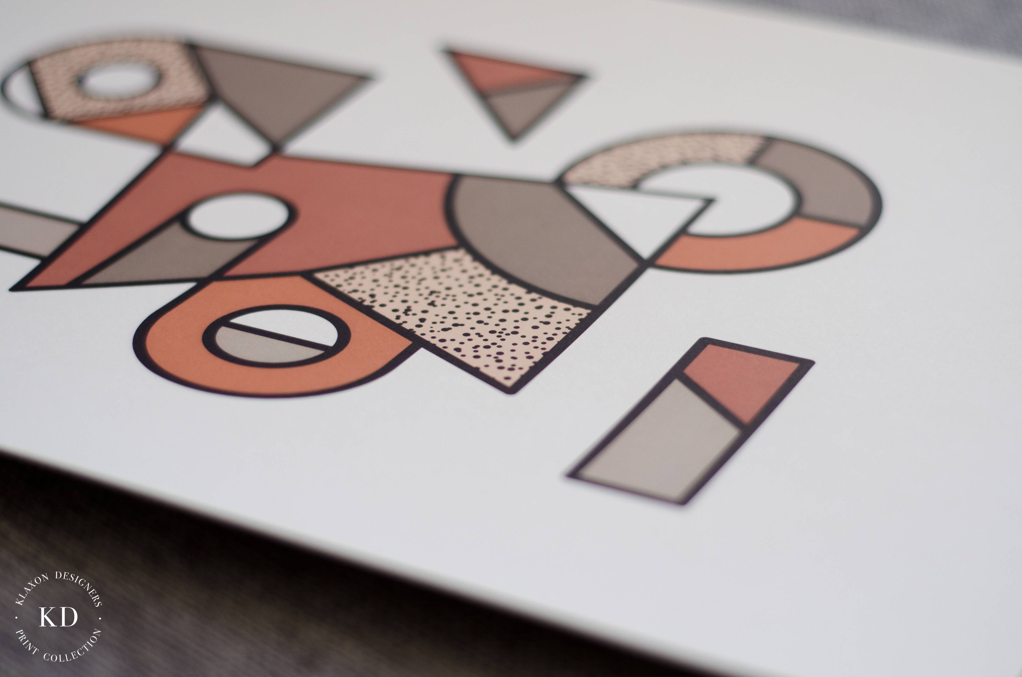 Illustration - Abstract geometric graphic colorful A3 poster numbered #004