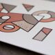 Illustration - Affiche A3 abstraite géométrique graphique colorée numérotée #004