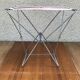 Series Of 4 Metal Garden Folding Stools - Multicolour Fabric Vintage Camping