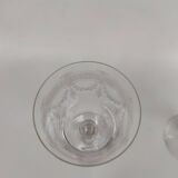 Pair of Saint Louis crystal glasses, Papin model.