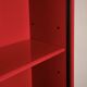 Double-face rotating display cabinet in red lacquer by Arflex, 1980s