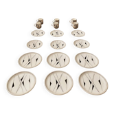 Boch Belgium / Art Deco / Coffee & Cake Set / 18 pieces
