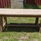 Old table in solid chene