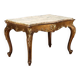 Small antique baroque-style table in carved fir and marble from the 19th century.