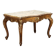 Small antique baroque-style table in carved fir and marble from the 19th century.