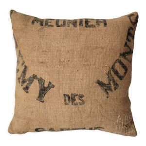 Coussin en toile de jute