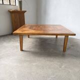 1940s inlaid oak coffee table