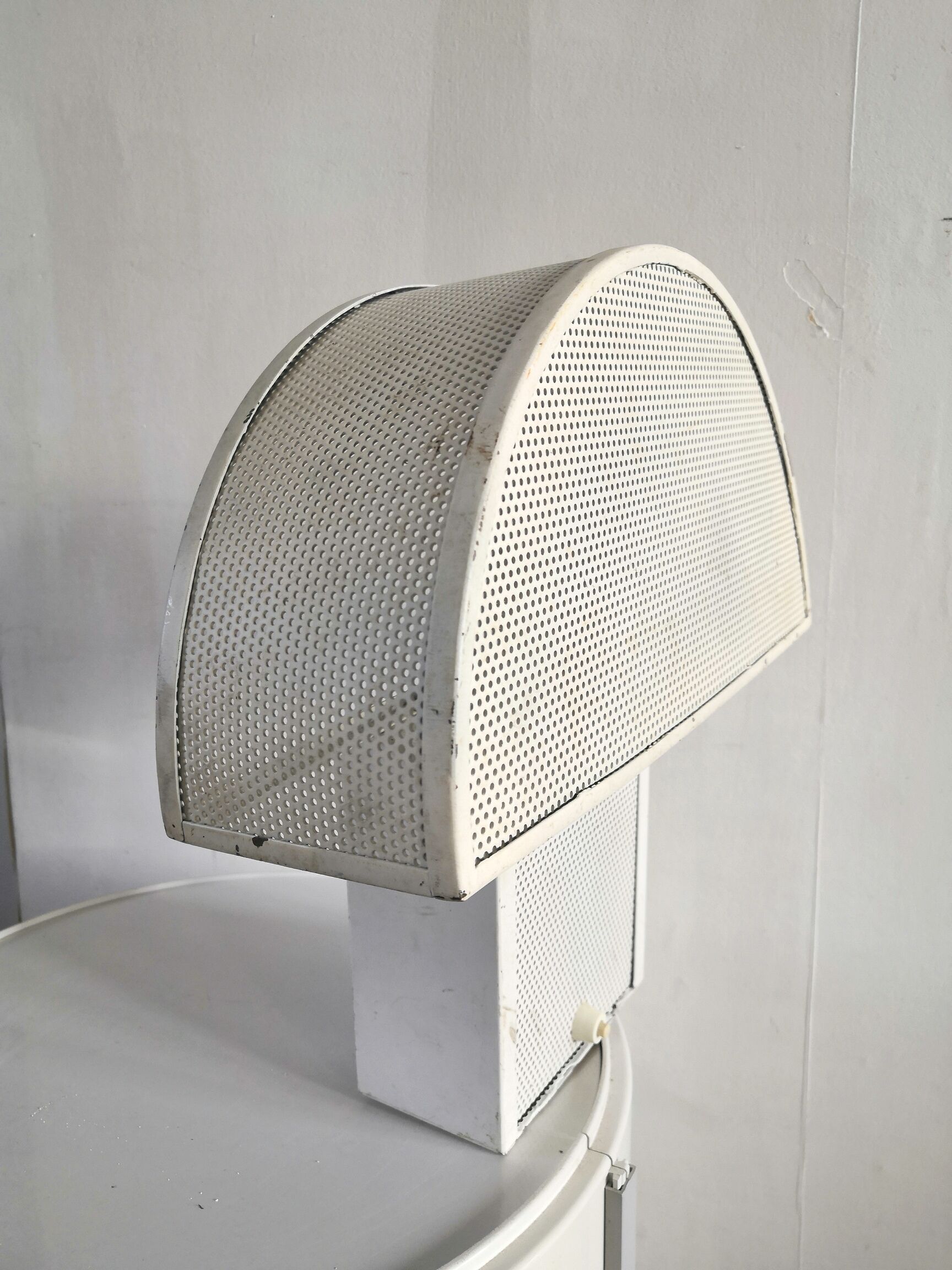 Mushroom wall lamp in perforated metal design 60s