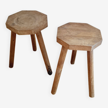 Brutalist stools - pair