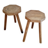 Brutalist stools - pair