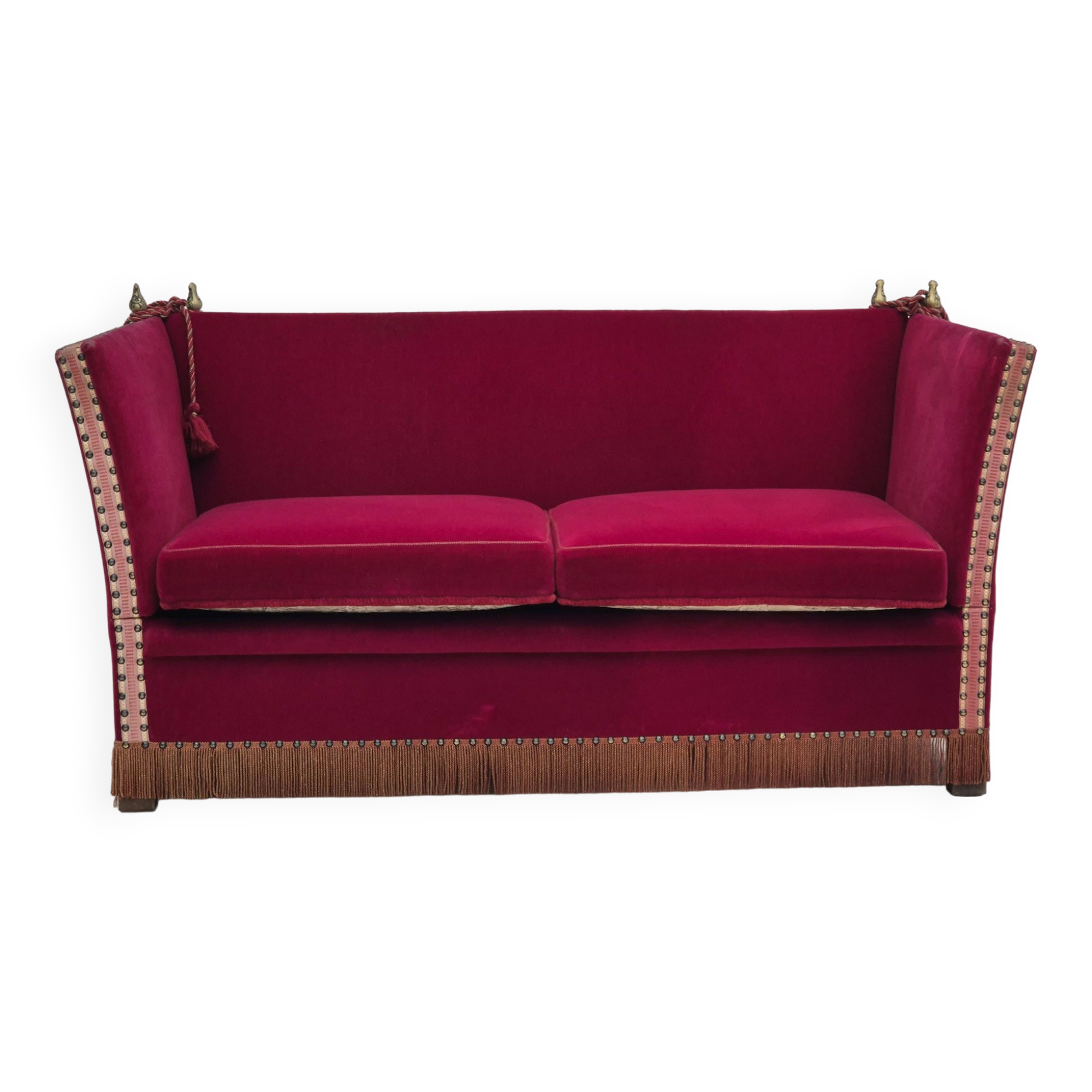 1960s, Danish velour 2 seater drop arm sofa, velour, original condition.