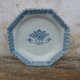 Plat XVIII éme en faience de Rouen bleu sur blanc
