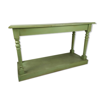 Green console table