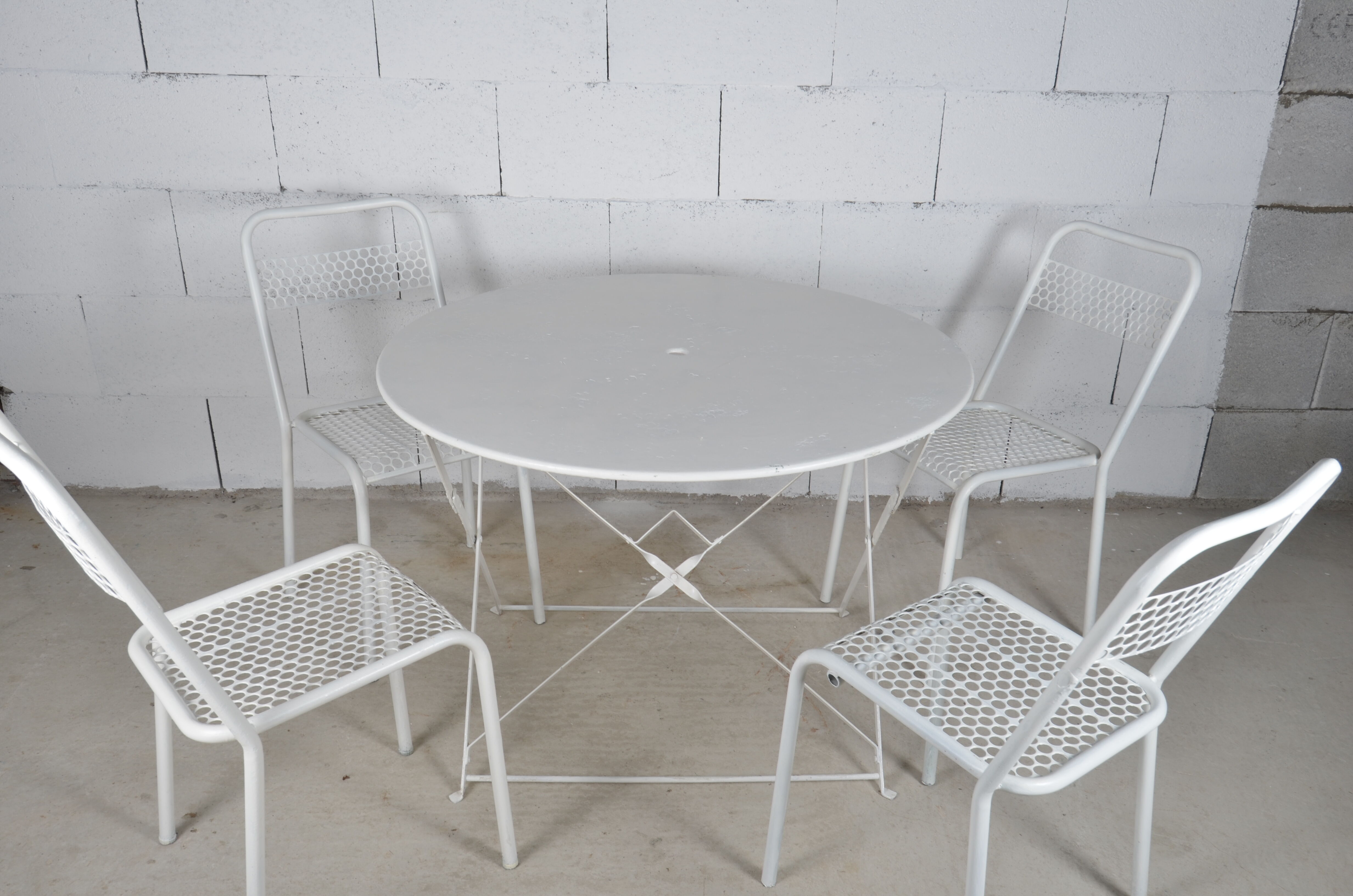 Garden set - 4 René Malaval chairs and table