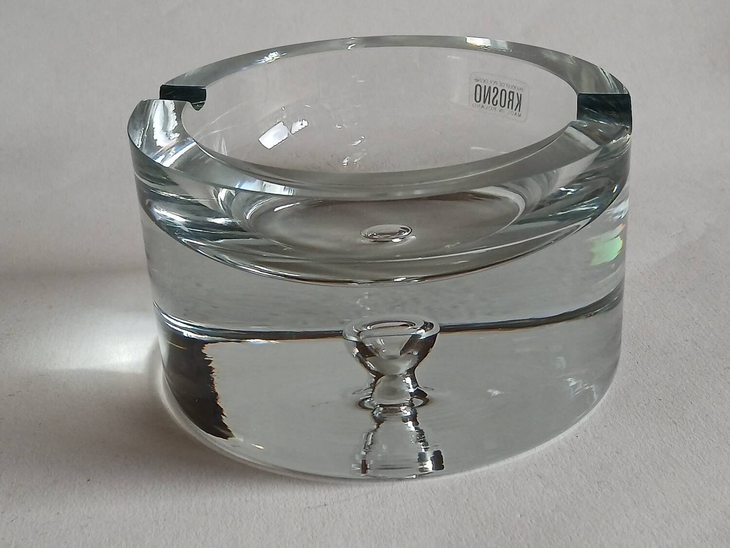 Crystal ashtray by Krosno, Poland