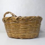 grand panier corbeille en rotin vintag