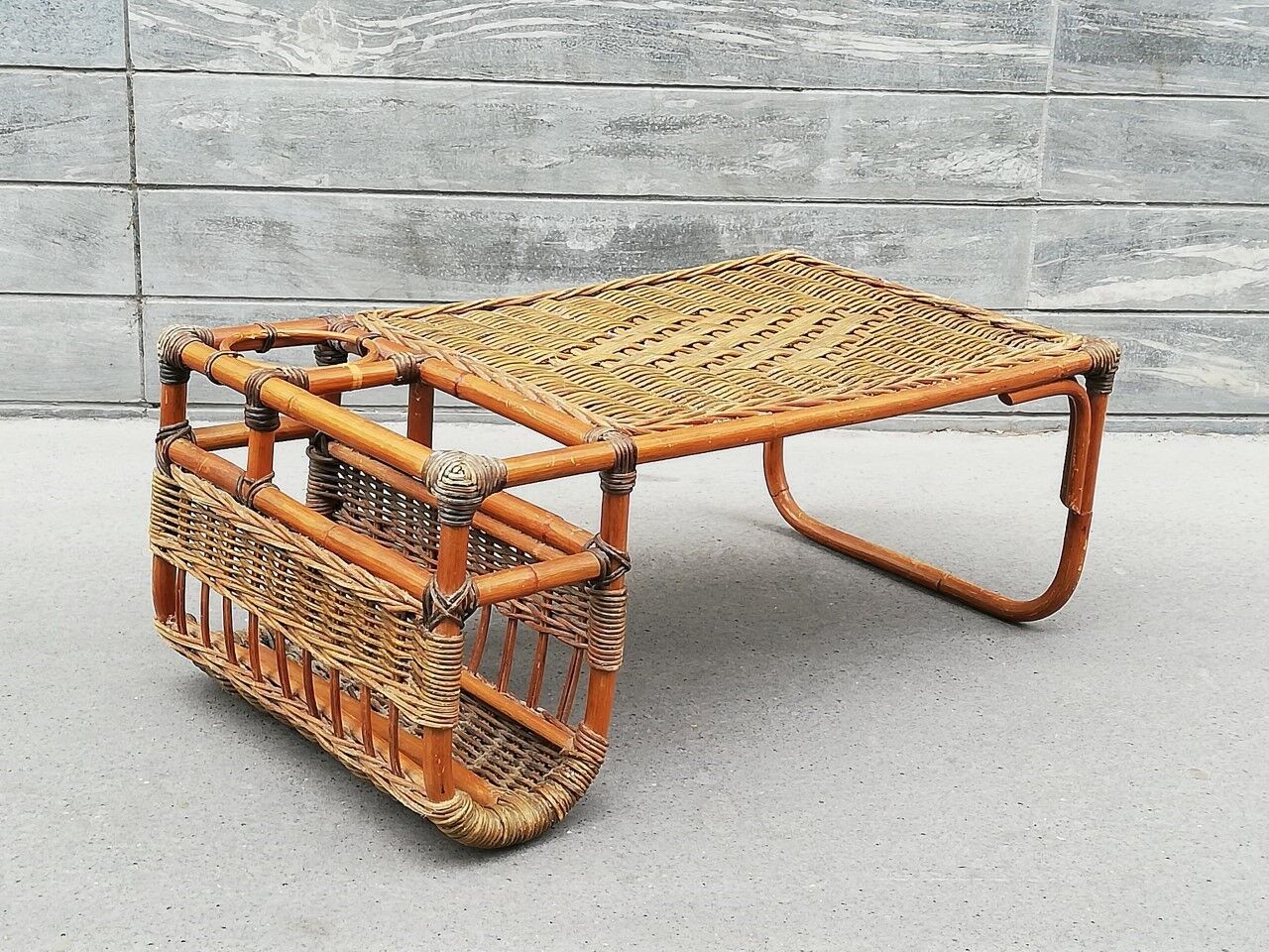 Vintage rattan coffee table