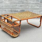 Vintage rattan coffee table