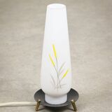 Mid-Century Italian Brass and Opaline Table Lamp