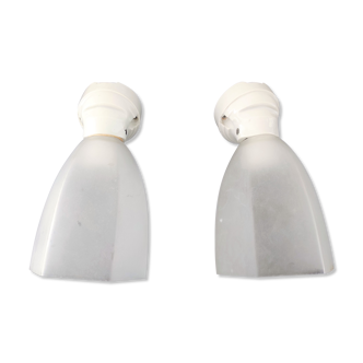 Pair of porcelain and ancient opaline sconces circa 1900/1930