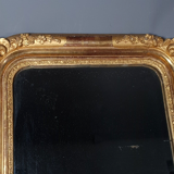 Mirror nineteenth century frame with doucine wood and stucco gilding gold leaf 75x56 cm SB
