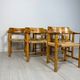 1970s Set of 6 Vintage Pine Dining Armchairs by Rainer Daumiller