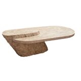 Table basse vintage en pierre de Mactan