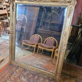 Golden mirror xixth period restoration 132×110cms
