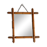Bamboo-style wooden mirror